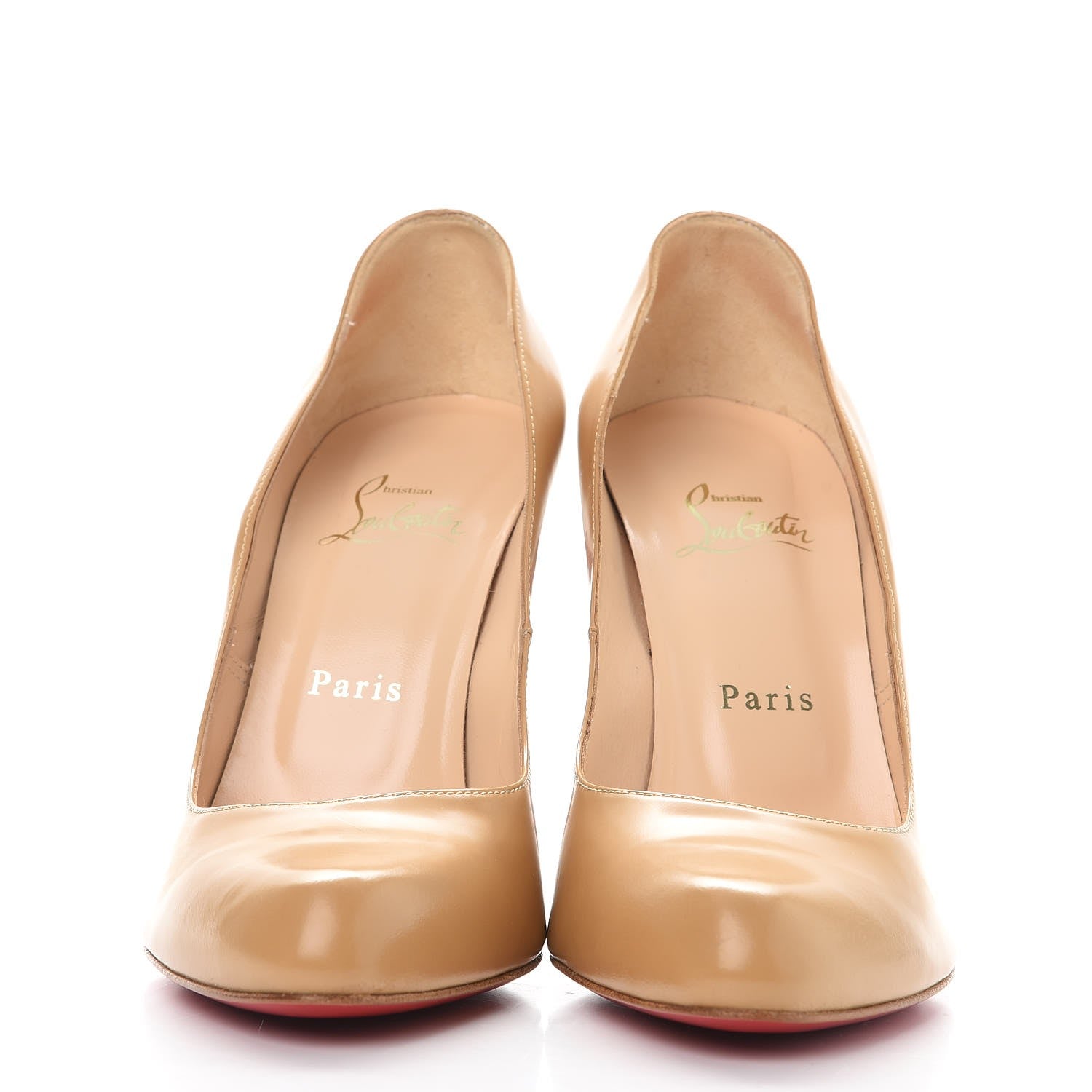 Christian Louboutin Jazz Calfskin Decollete 868 100 Pumps 39.5 Beige 2 of 10