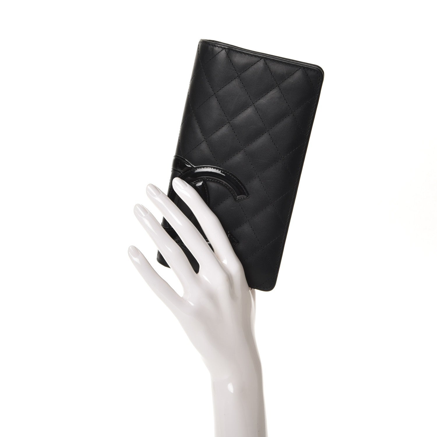 Chanel Calfskin Quilted Cambon Yen Wallet Black 2 of 14