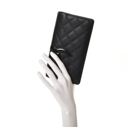 Chanel Calfskin Quilted Cambon Yen Wallet Black 2 of 14