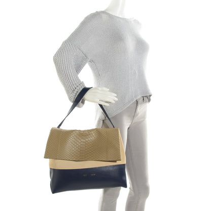 Celine Python Smooth Calfskin All Soft Shoulder Bag 2 of 8