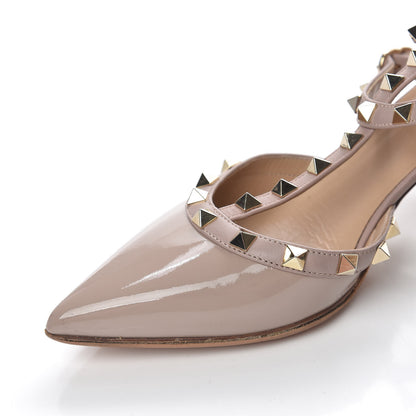 Valentino Garavani Patent Rockstud Ankle Strap 65mm Pumps 37 Poudre 13 of 19