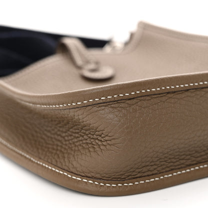 Hermes Taurillon Clemence Amazone Evelyne TPM Etoupe Bleu Indigo 9 of 11