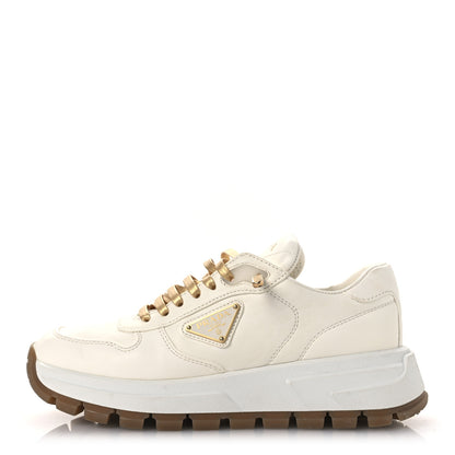 Prada Nappa Metal Triangle Logo Womens Prax 01 45mm Sneakers 36.5 Avorio 1 of 15
