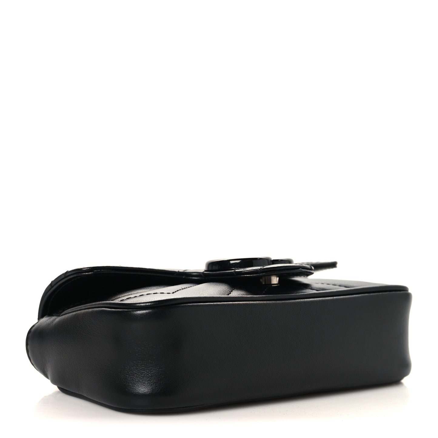 Calfskin Matelasse Monochrome GG Marmont Chain Belt Bag Black