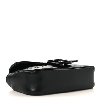 Gucci Calfskin Matelasse Monochrome GG Marmont Chain Belt Bag Black 3 of 10