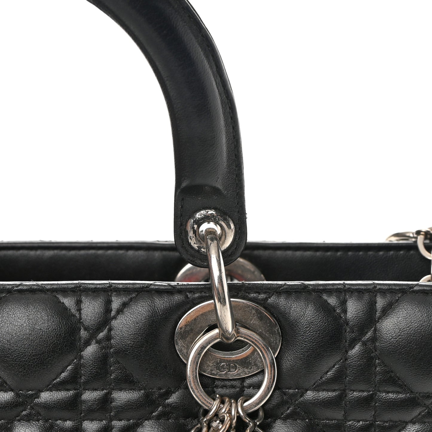 Lambskin Cannage Large Lady Dior Black