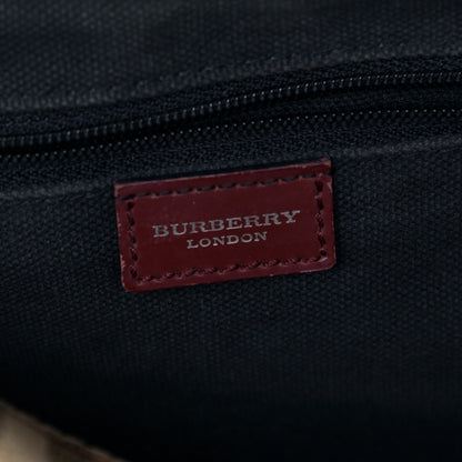 Burberry Haymarket Check Barrel Bag Brown 5 of 5