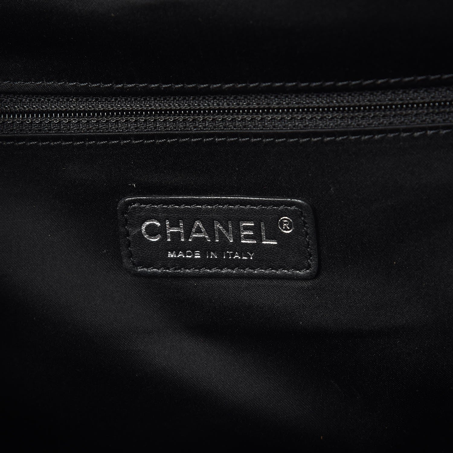 Chanel Vinyl Quilted Frozen Shopping Tote Black 6 of 10