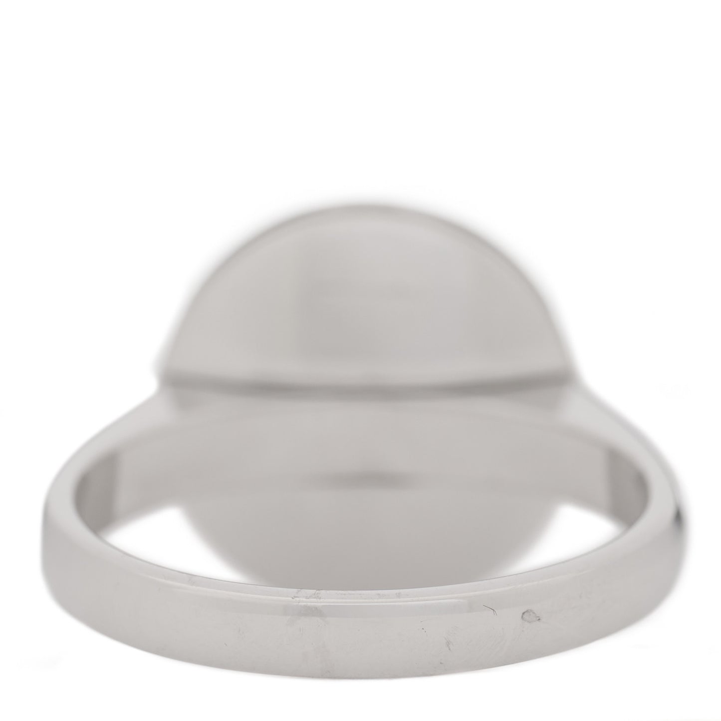 18K White Gold Mother of Pearl Pasha Ring 48 4.5