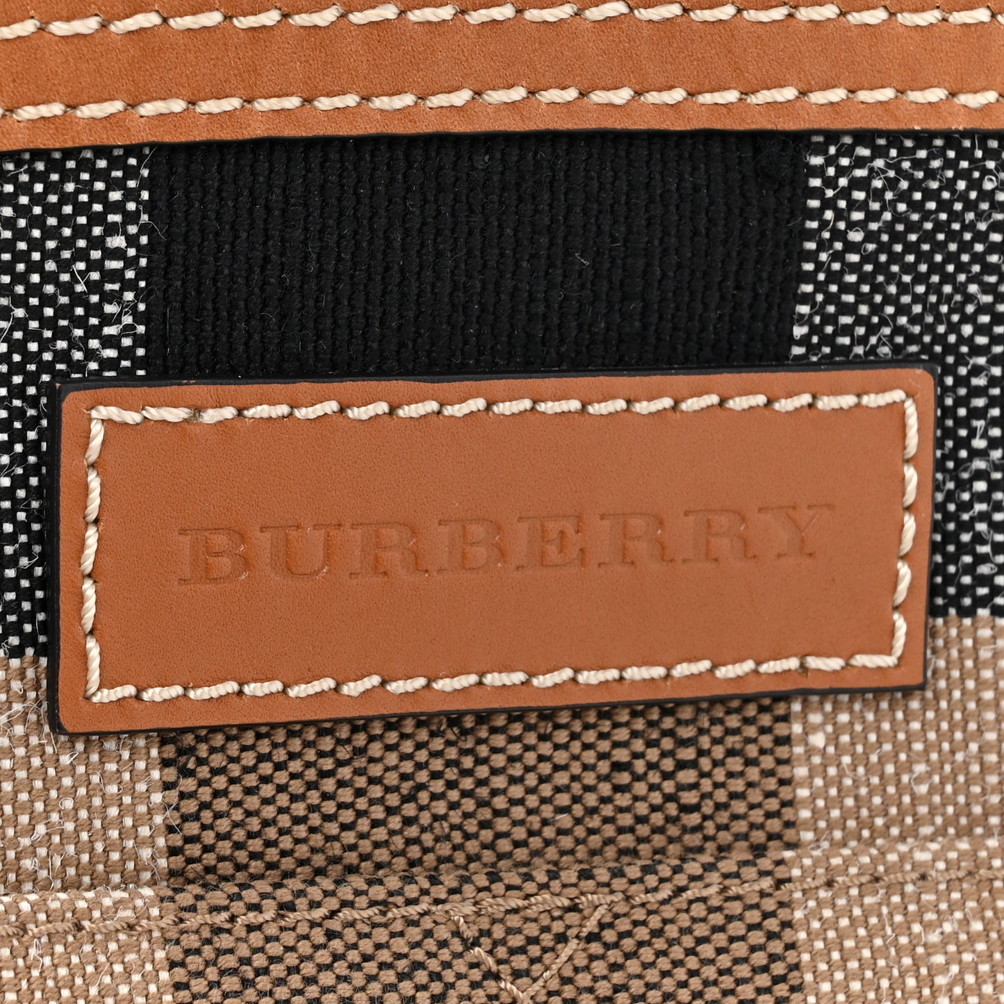 Canvas Mega Check Medium Ashby Hobo Saddle Brown