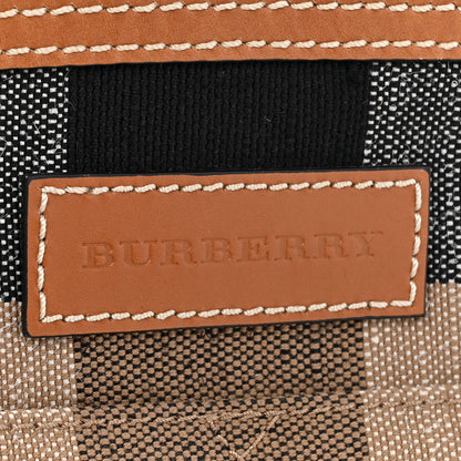 Burberry Canvas Mega Check Medium Ashby Hobo Saddle Brown 7 of 19