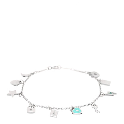 Tiffany Sterling Silver Enamel Love Notes Charm Bracelet Blue 1 of 4