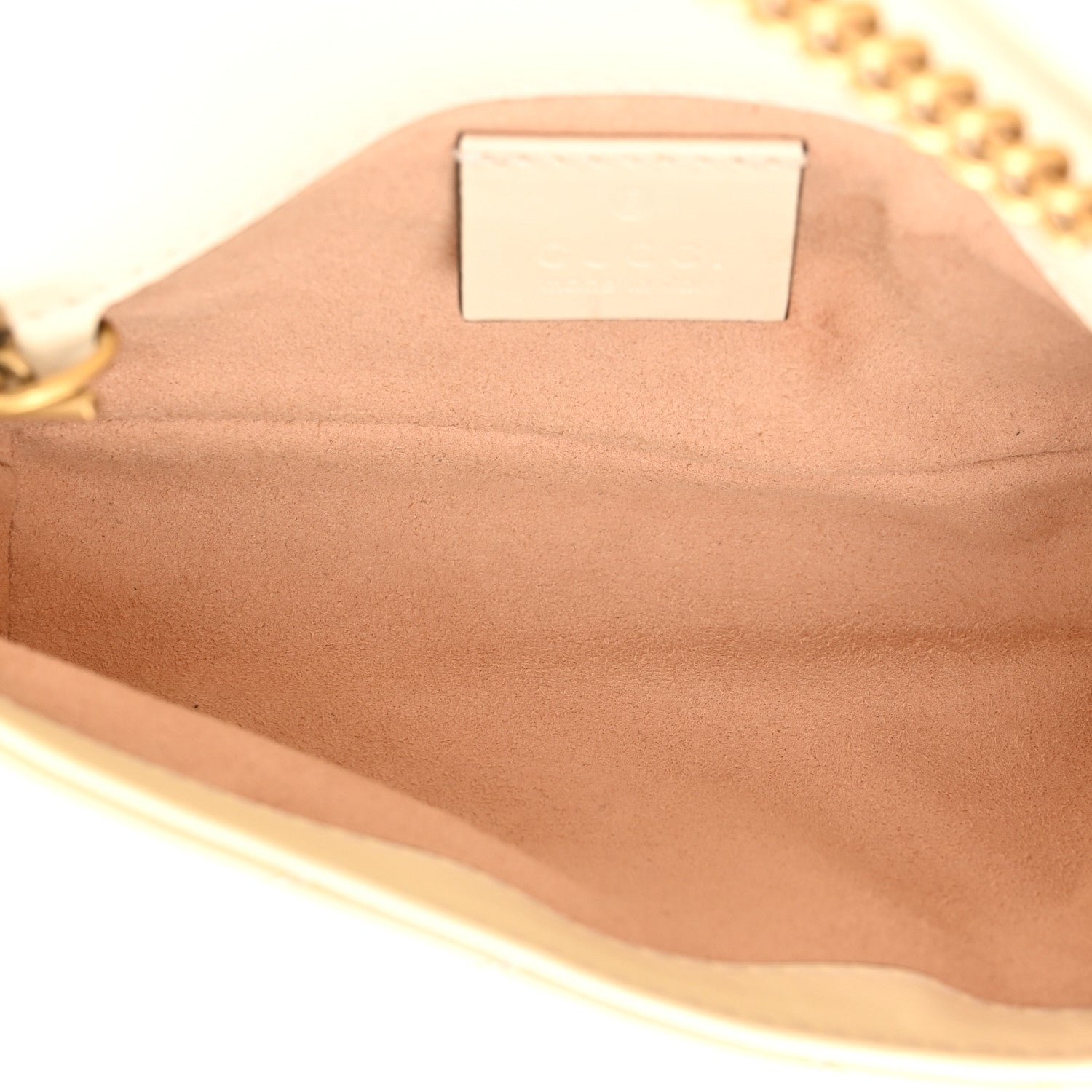 Gucci Calfskin Matelasse Super Mini GG Marmont Shoulder Bag White 5 of 14