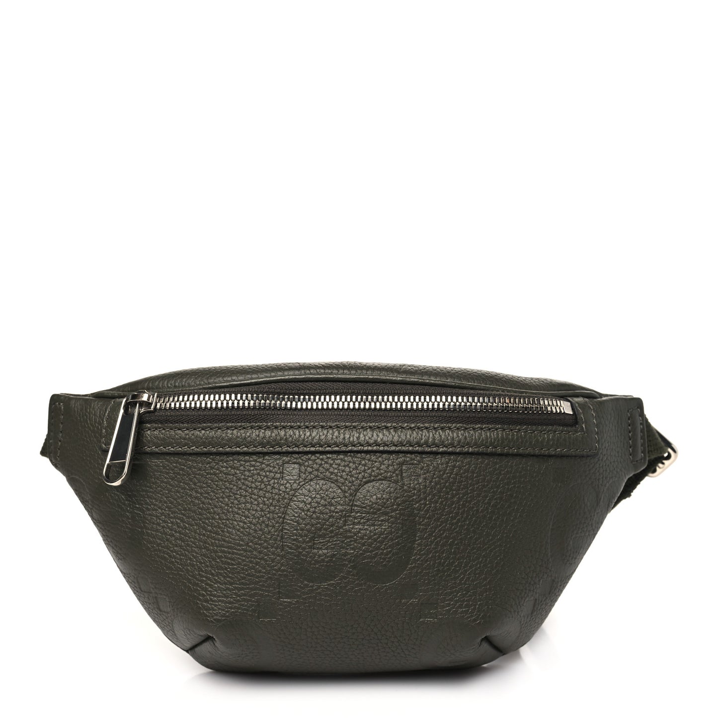 Piuma Calfskin Jumbo GG Embossed Small Belt Bag Dark Green