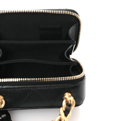 Chanel Lambskin Quilted Mini Lacquered Chain Clutch Black 5 of 10