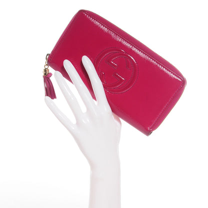 Gucci Patent Soho Zip Around Wallet Bright Bougainvillea 2 of 7