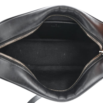 Gucci Calfskin Matelasse Monochrome Small GG Marmont Chain Shoulder Bag Black 5 of 12