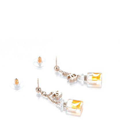 Chanel N°5 Perfume Bottle CC Drop Earrings Gold 4 of 14