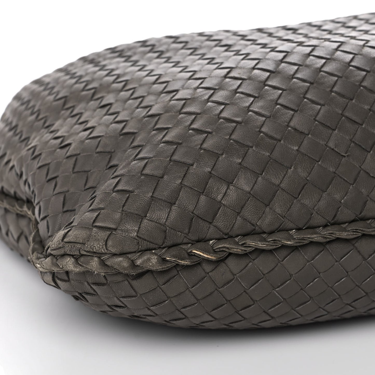 Nappa Intrecciato Large Veneta Hobo Grey
