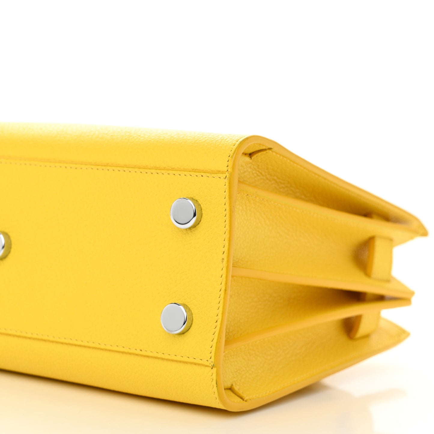 Grained Calfskin Nano Sac De Jour Jaune