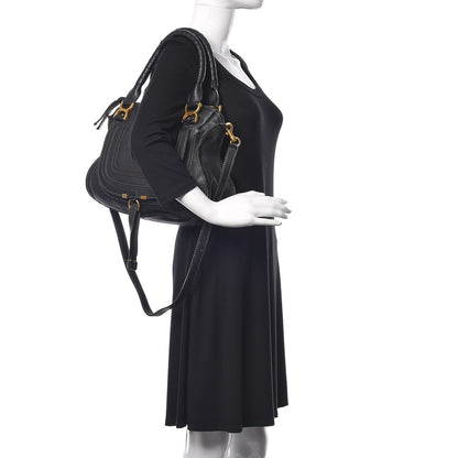 Chloe Calfskin Medium Marcie Satchel Black 2 of 10