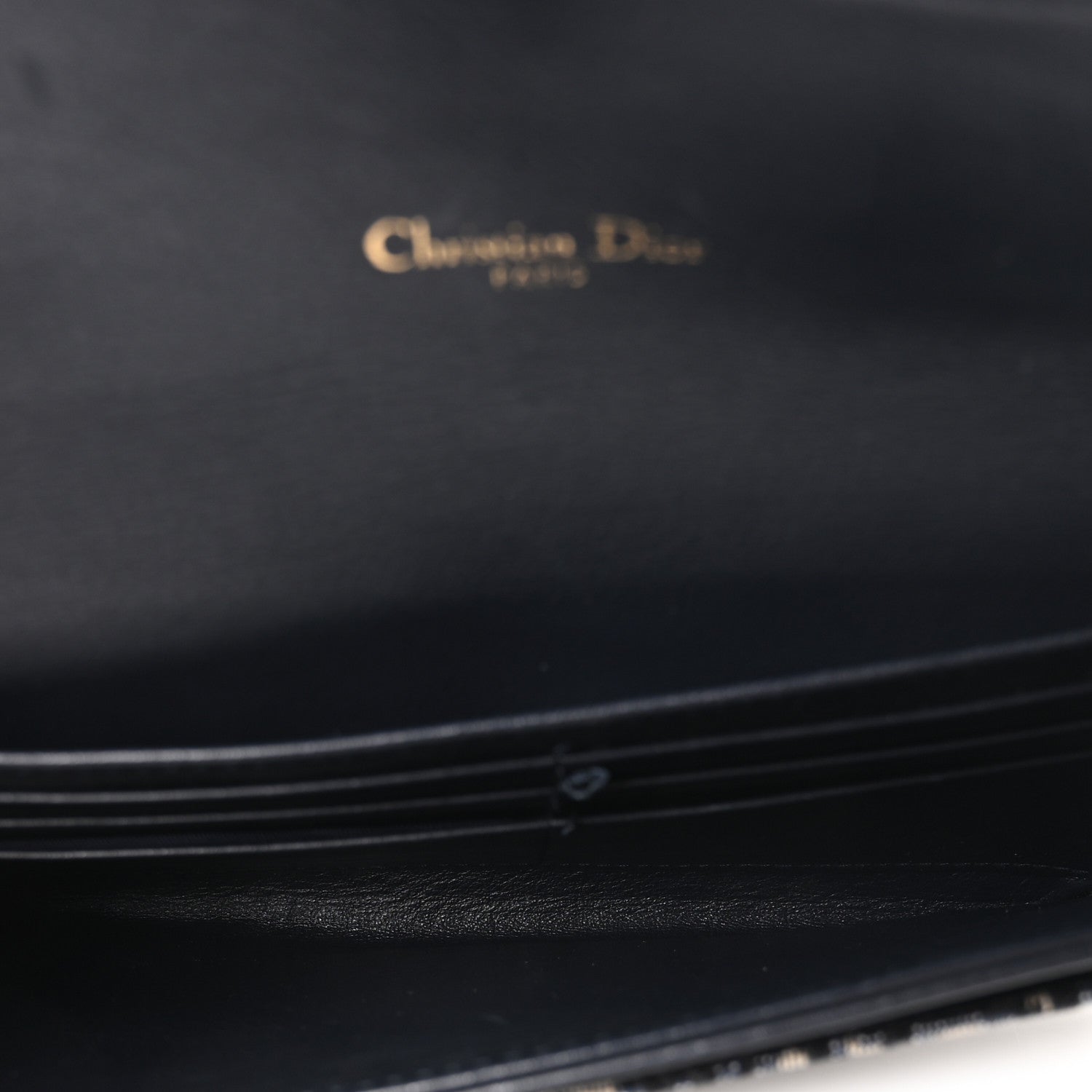 Christian Dior Oblique Saddle Chain Long Wallet Blue 6 of 10