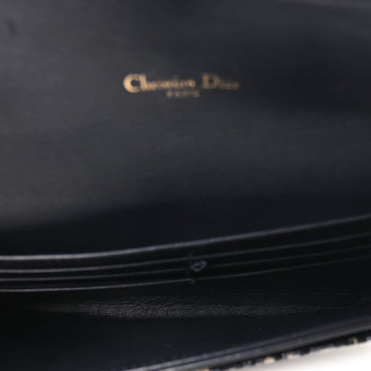 Christian Dior Oblique Saddle Chain Long Wallet Blue 6 of 10