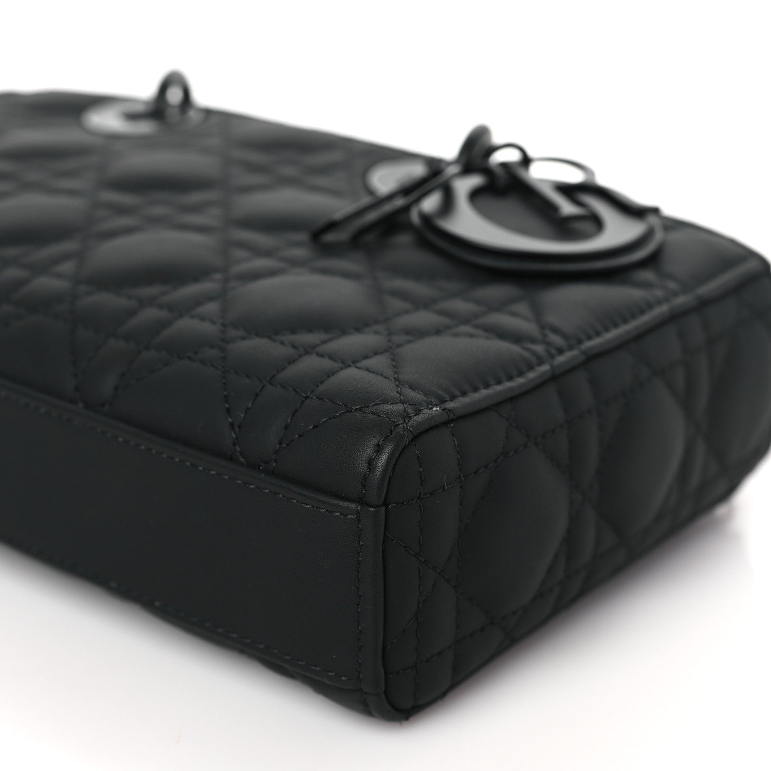 Christian Dior Ultra Matte Calfskin Cannage Medium Lady D-Joy Black 9 of 9