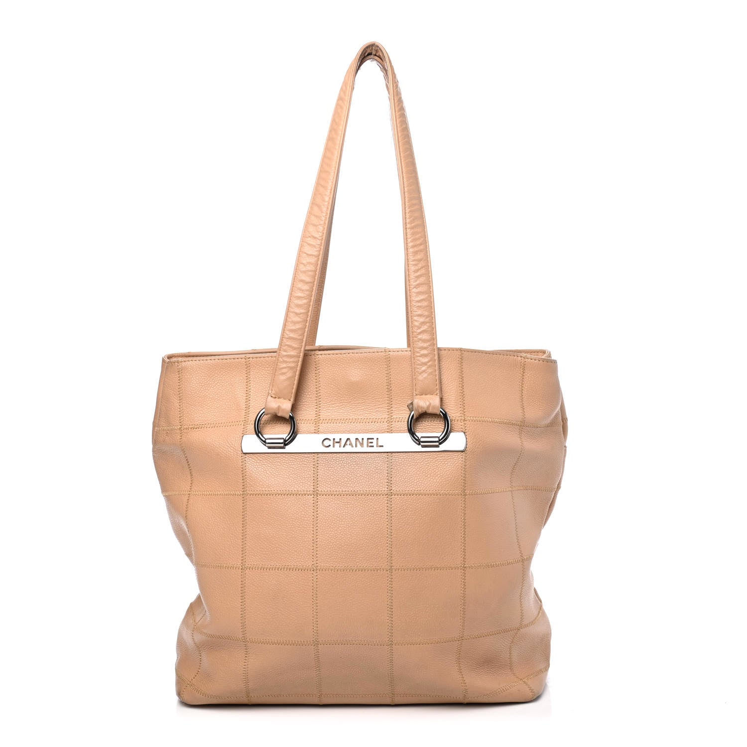 Chanel Caviar Square Stitched Tote Beige 1 of 6