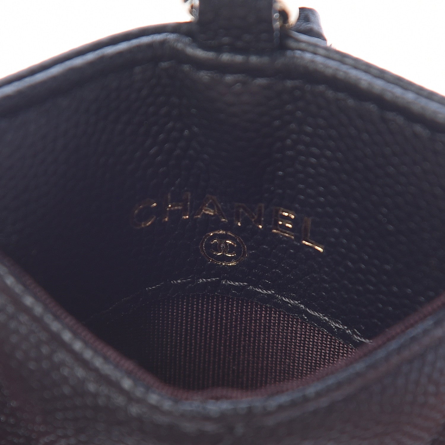 Chanel Caviar Quilted Card Holder On Chain Black 5 of 8
