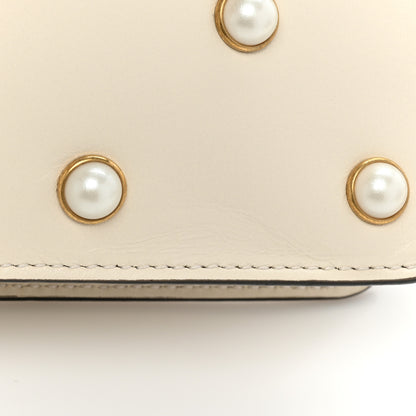 Gucci Nappa Pearl Studded Mini Queen Margaret Broadway Shoulder Bag Mystic White 11 of 13
