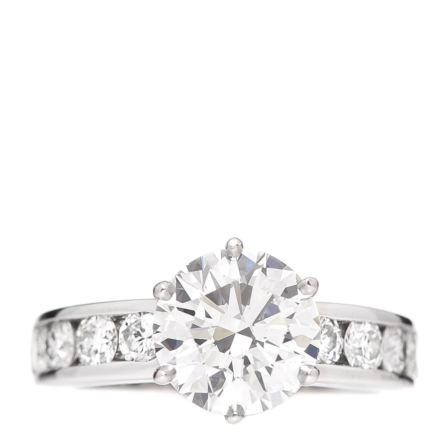 Tiffany Platinum Diamond 2.23ct Engagement Ring 50 5.25 1 of 8