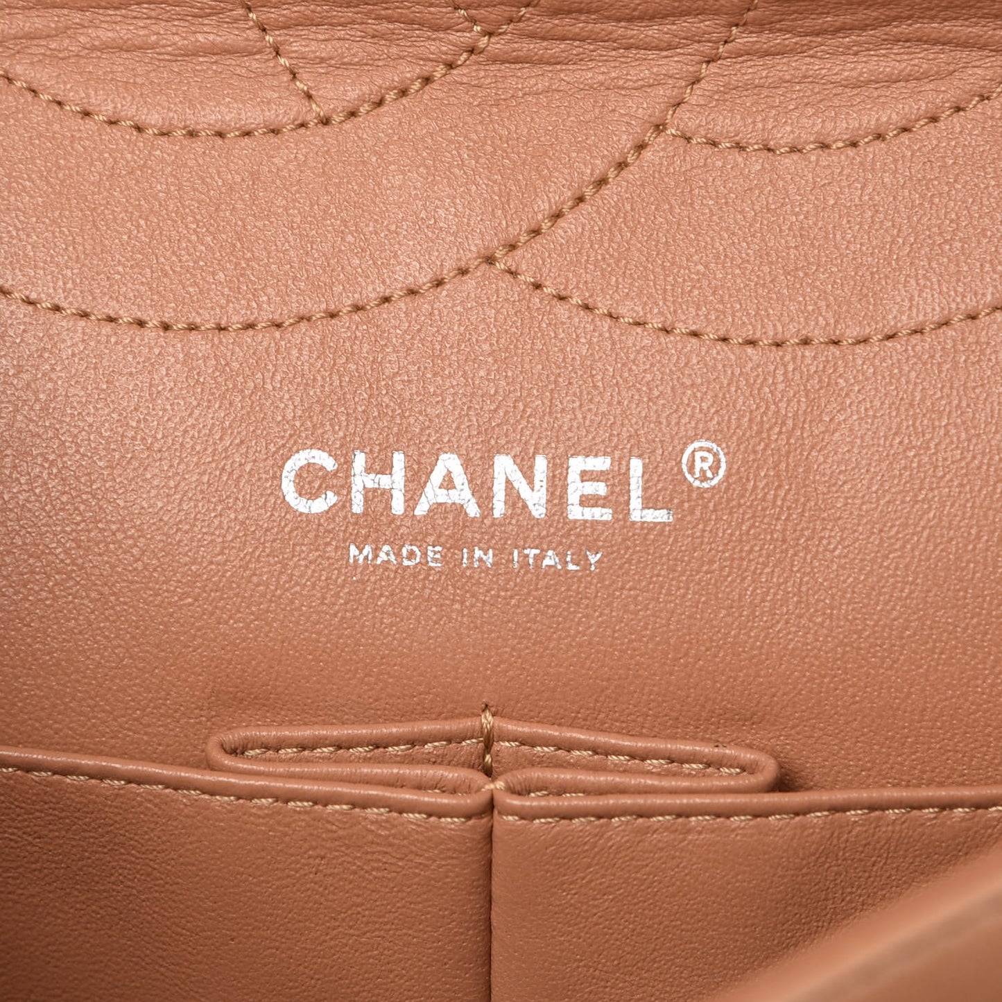 Iridescent Calfskin Quilted 2.55 Reissue 227 Flap Beige