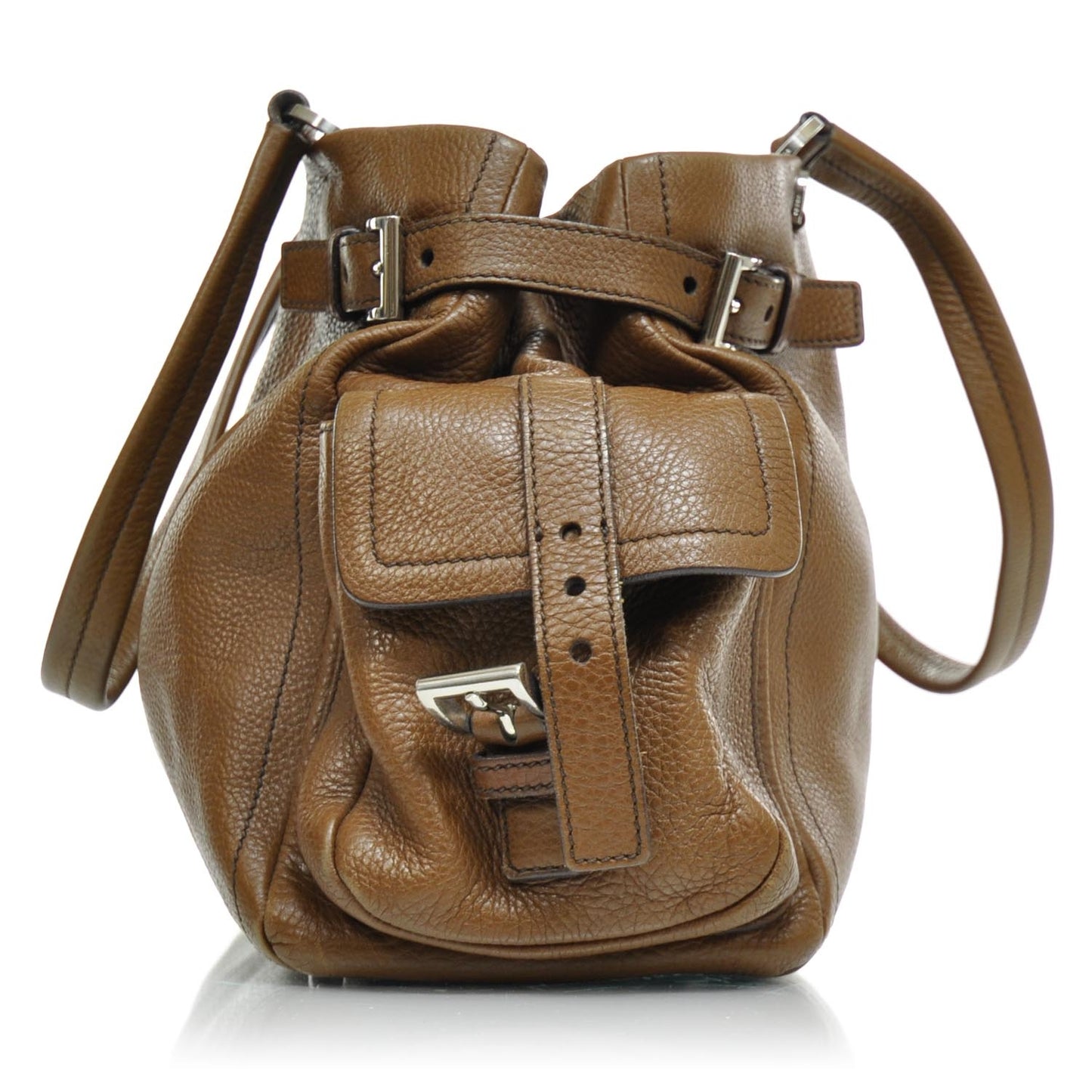 Vitello Daino Leather Shoulder Bag