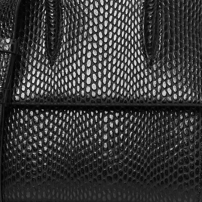 Christian Louboutin Calfskin Snakeskin Embossed Jurassic Mini Paloma Black 6 of 8