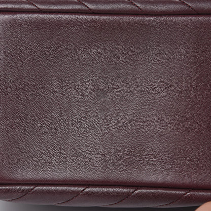 Saint Laurent Sheepskin Matelasse Chevron Large Monogram Shopping Bag Burgundy 9 of 9