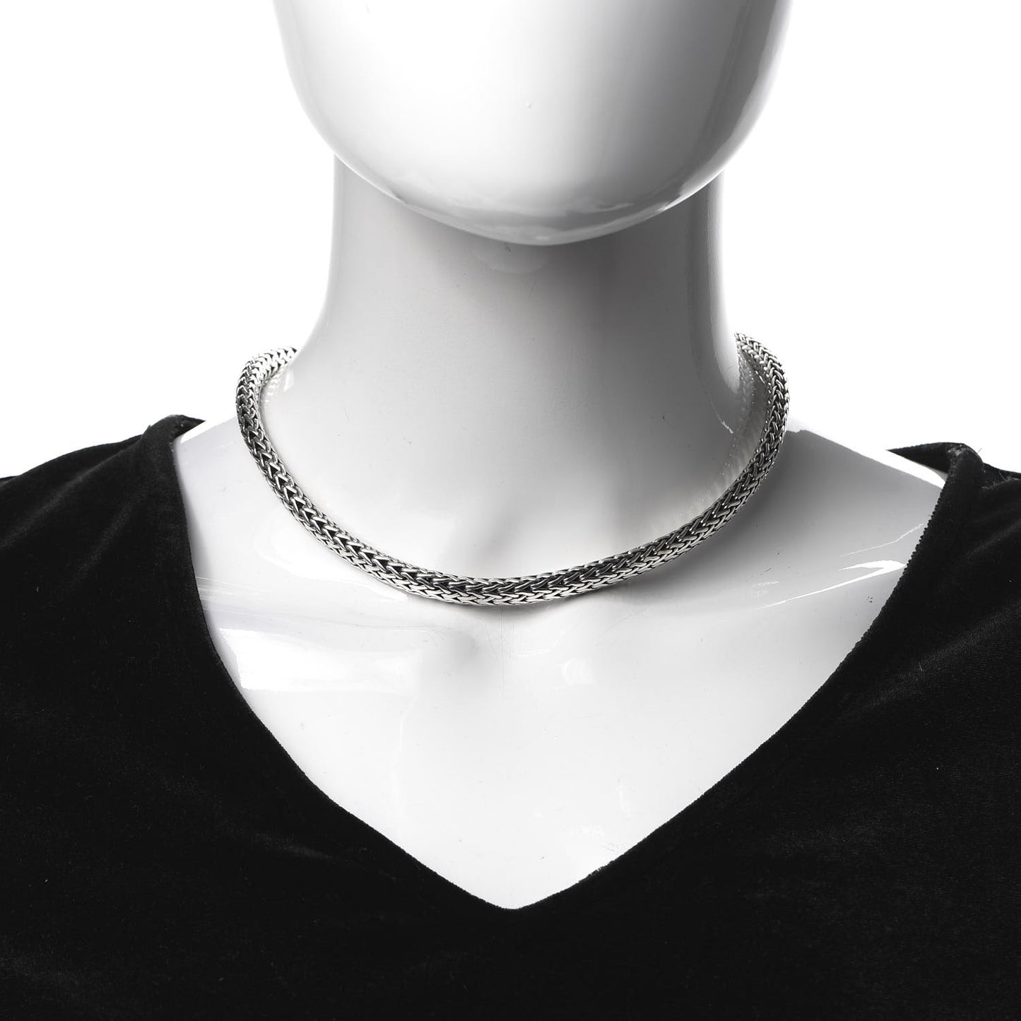 Sterling Silver 18K Yellow Gold 7.5mm Classic Chain Necklace