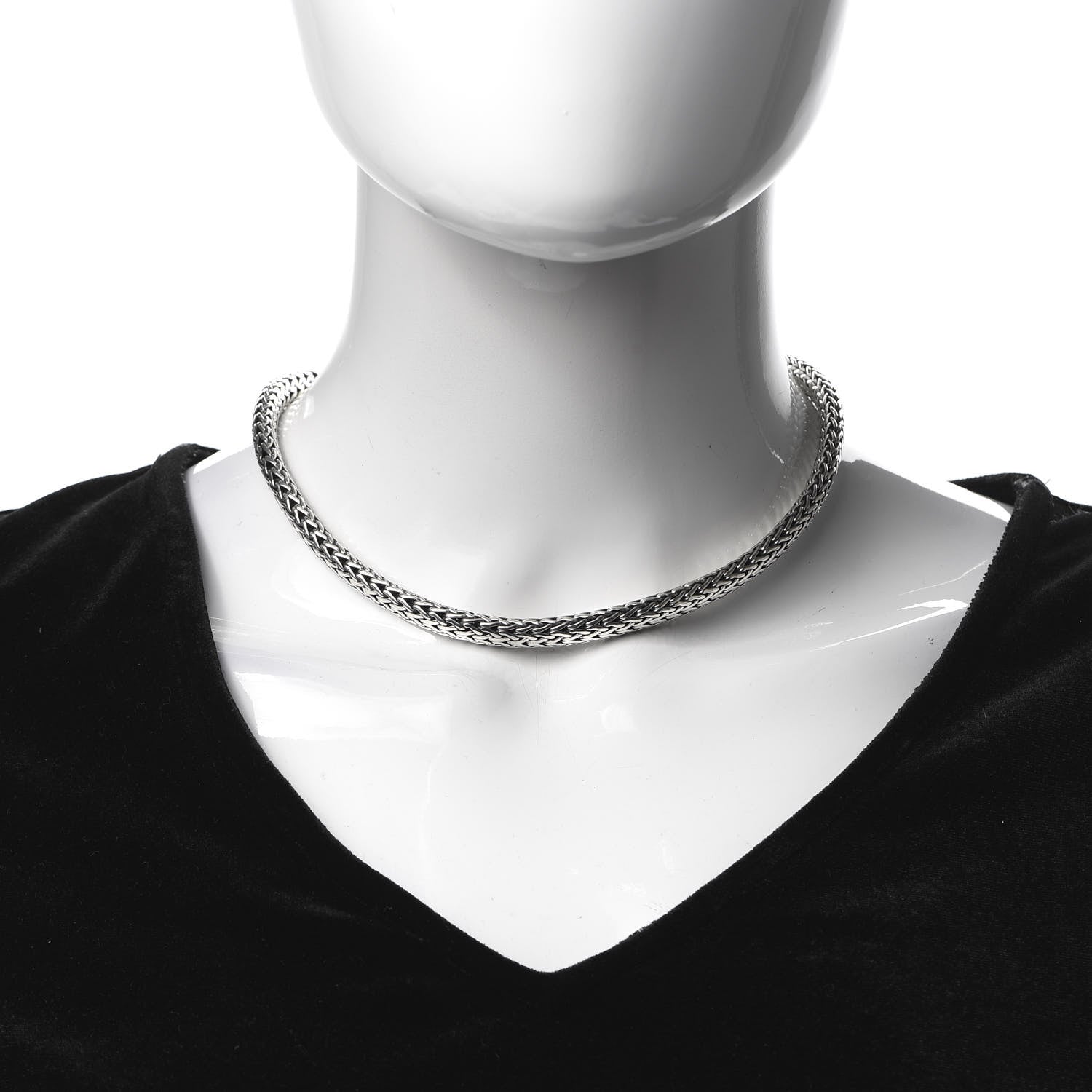 John Hardy Sterling Silver 18K Yellow Gold 7.5mm Classic Chain Necklace 2 of 5