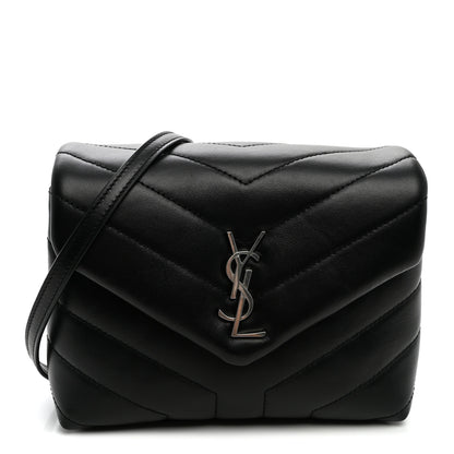 Saint Laurent Calfskin Y Quilted Monogram Toy Loulou Crossbody Bag Black 1 of 10