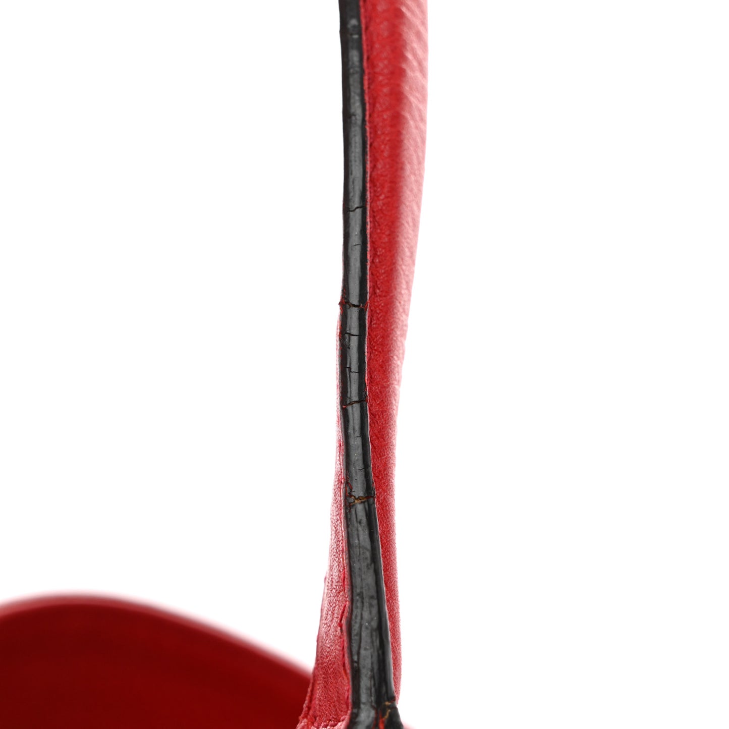 Pebbled Calfskin Large Soho Shoulder Bag Red Red