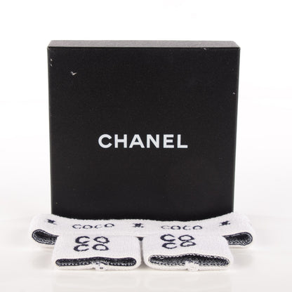 Chanel Knit Coco CC Headband Wristband Set Black White 8 of 8