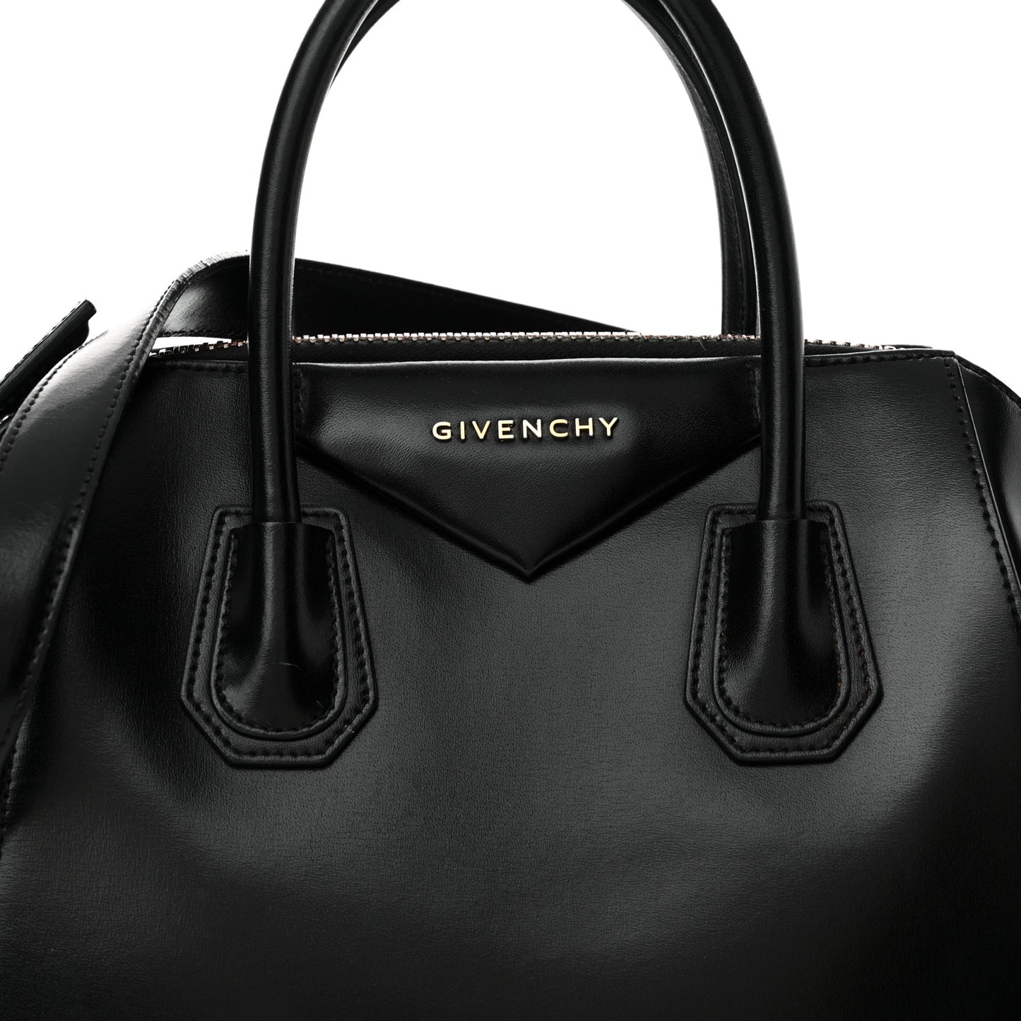 Shiny Lord Calfskin Small Antigona Black