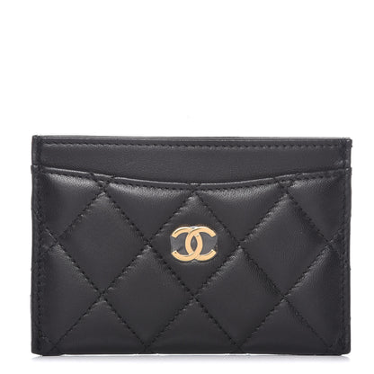 Chanel Lambskin Quilted Card Holder Black 1 of 9