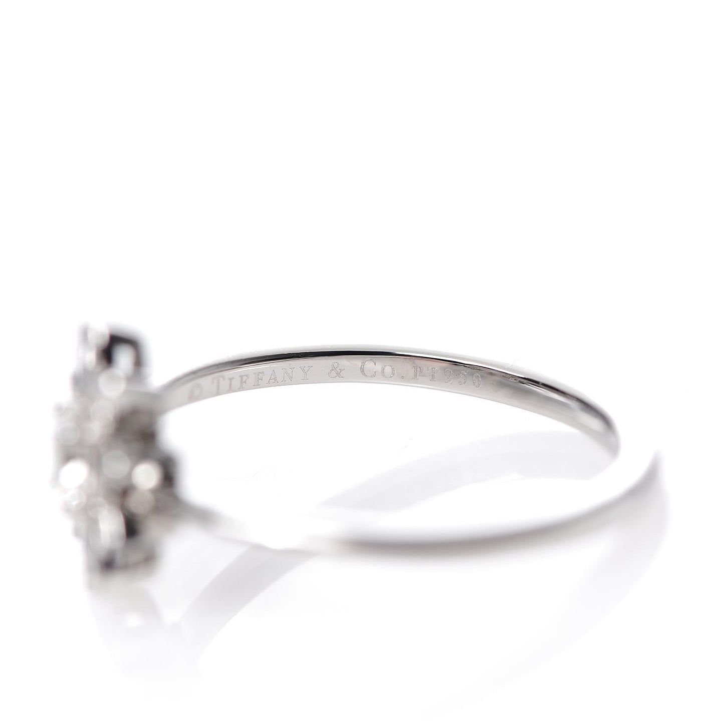Platinum Diamond Enchant Garden Flower Ring 50 5.5