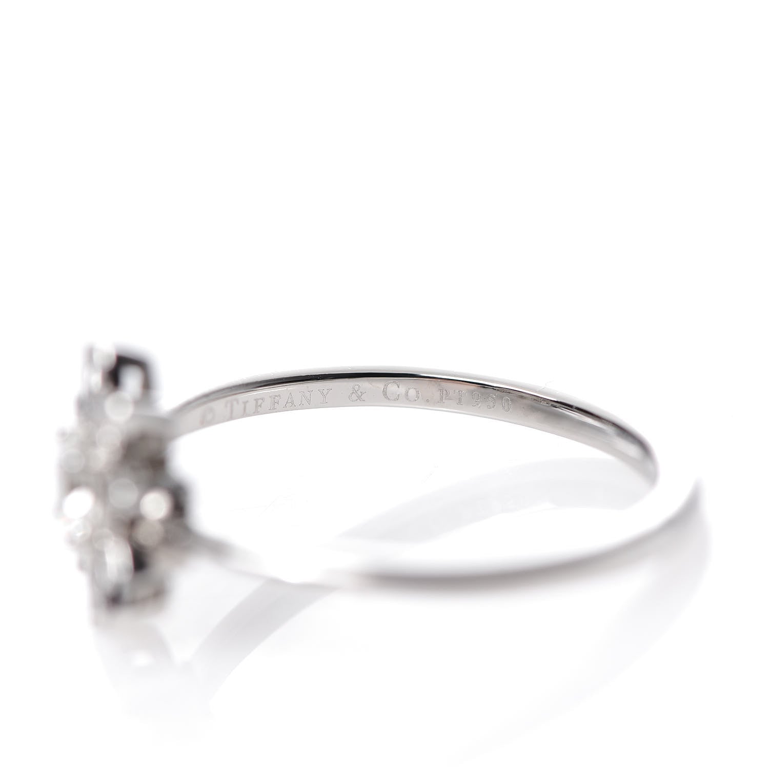 Tiffany Platinum Diamond Enchant Garden Flower Ring 50 5.5 5 of 5