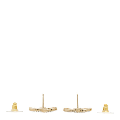 Chanel Crystal Large CC Earrings Gold 3 of 5