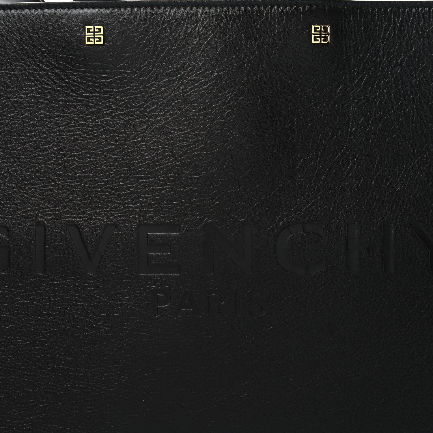 Givenchy Tumbled Calfskin Logo Embossed Medium G-Tote Black 8 of 10