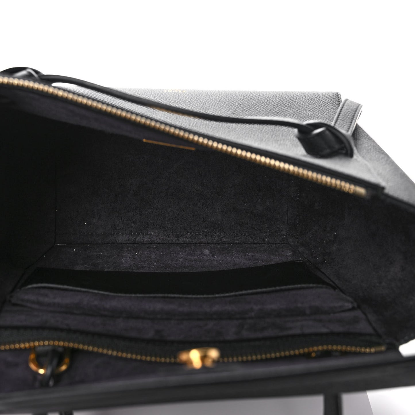 Grained Calfskin Micro Belt Bag Black