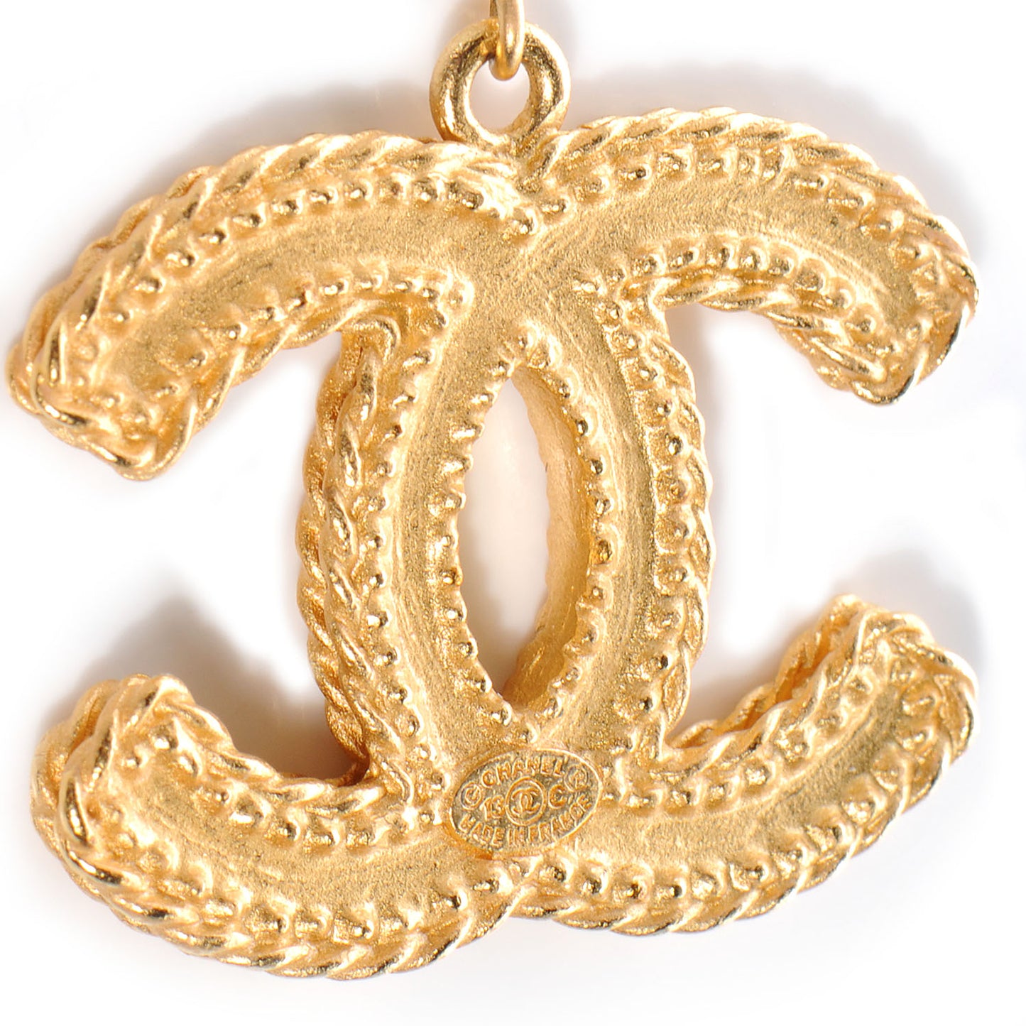 CC Drop Earrings Matte Gold