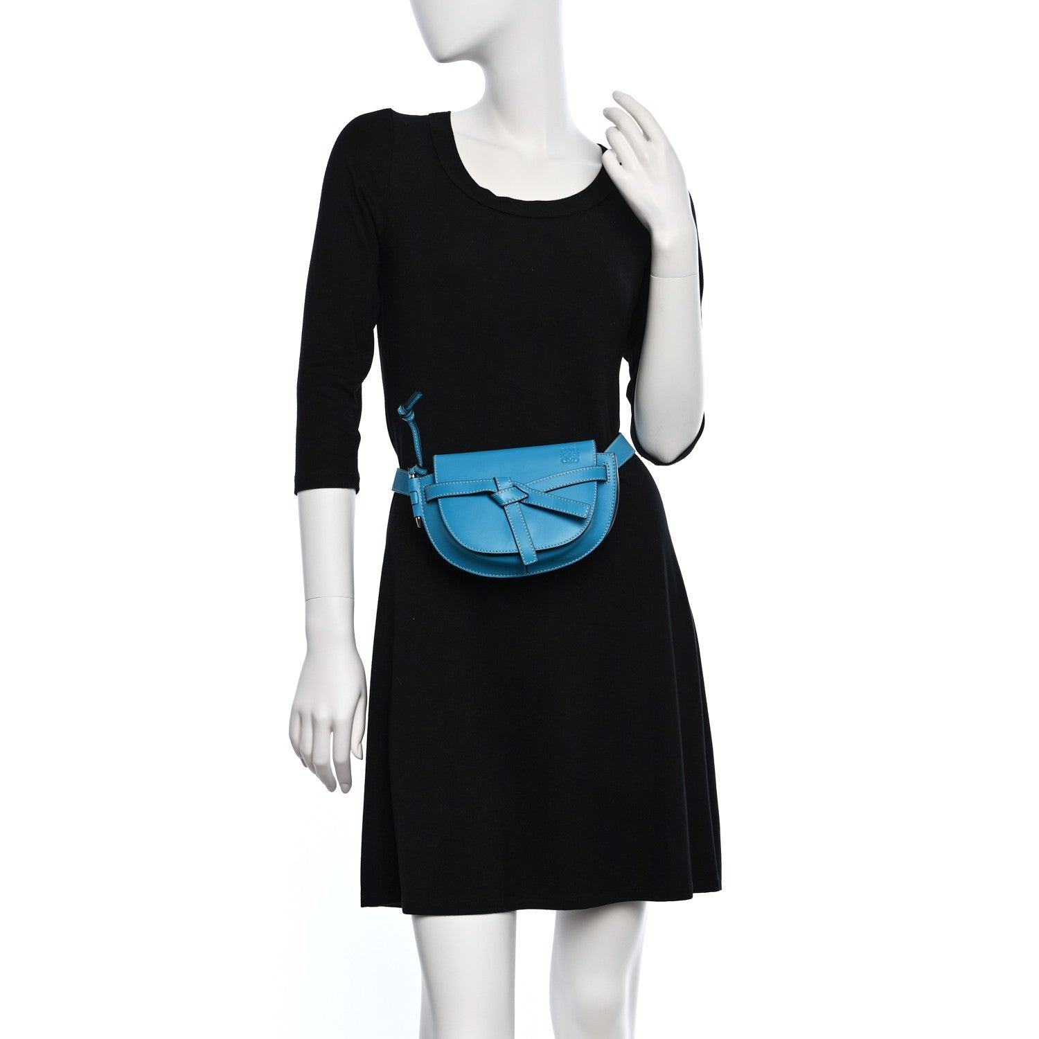 Loewe Grained Calfskin Mini Gate Crossbody Bag Peacock Blue 3 of 8